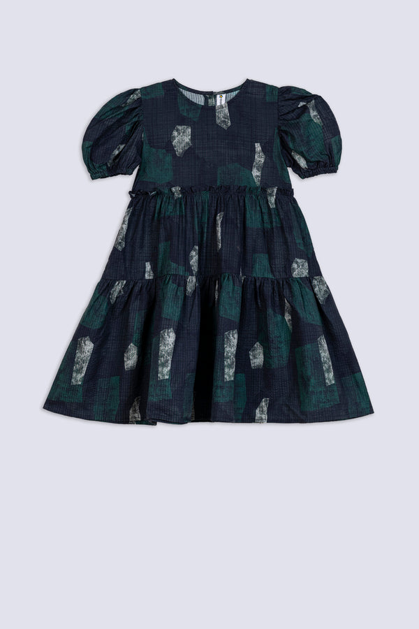 Girl's Abstract Patch Print Day Top