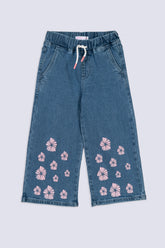 Blossom Print Denim Culottes