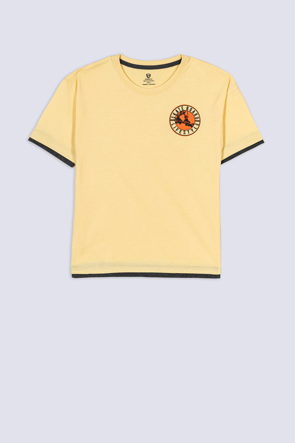 Boy's Yellow Skate T-Shirt