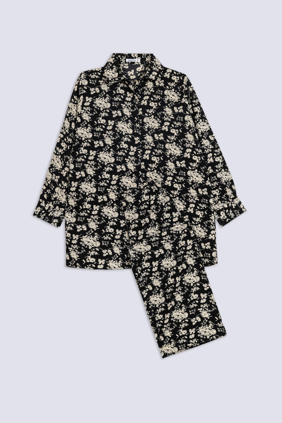 Ladies Black Floral Co-ord Set