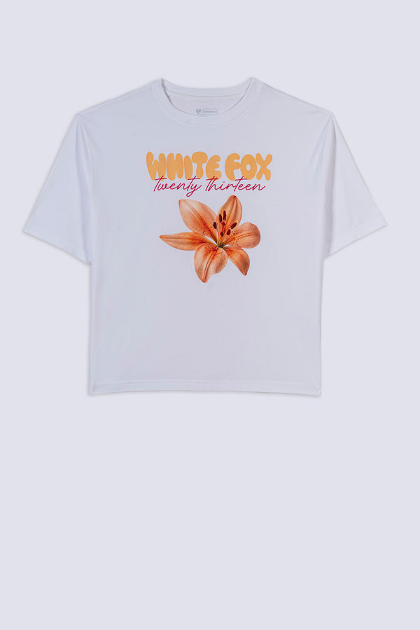 Ladies White Fox T-Shirt