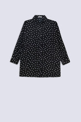 Ladies Black Heart Pattern Shirt