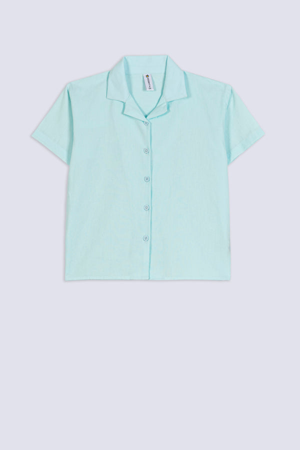 Girl's Pastel Camp-Collar Shirt
