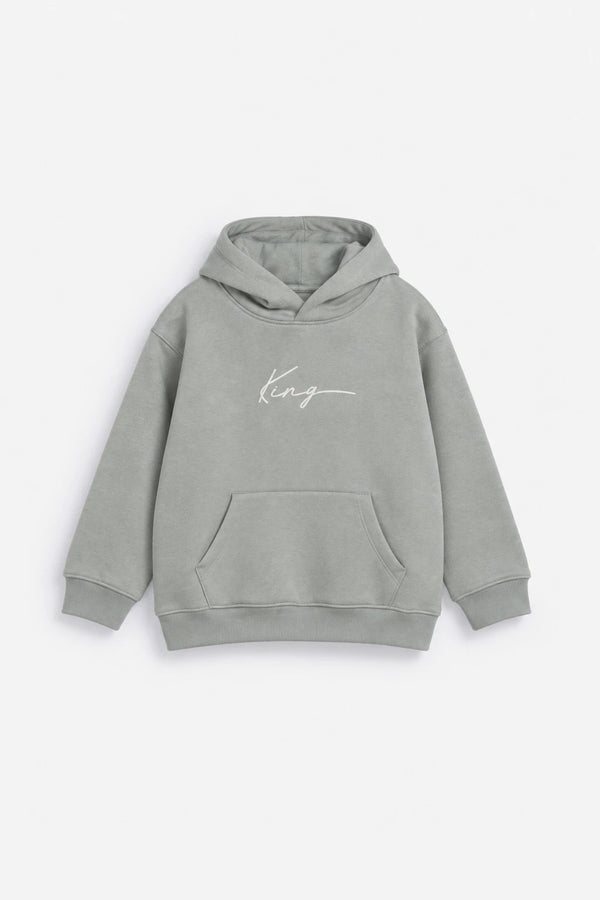 Boy's King Slogan Hoodie - front