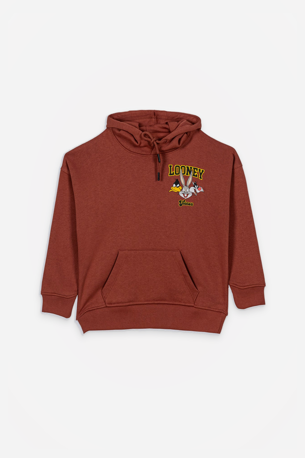 Boy's Looney Tunes Print Hoodie - front