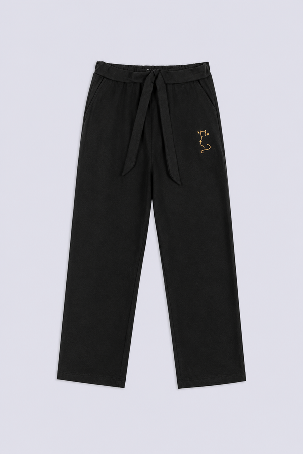 Girl's Cat Print Trouser