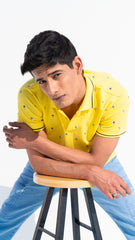 Men's Yellow Short Sleeve Polo Shirt Men's Yellow Short Sleeve Polo Shirt