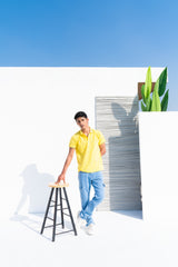 Men's Yellow Short Sleeve Polo Shirt Men's Yellow Short Sleeve Polo Shirt