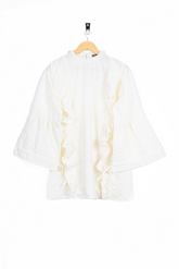 Ruffled High Neck Top