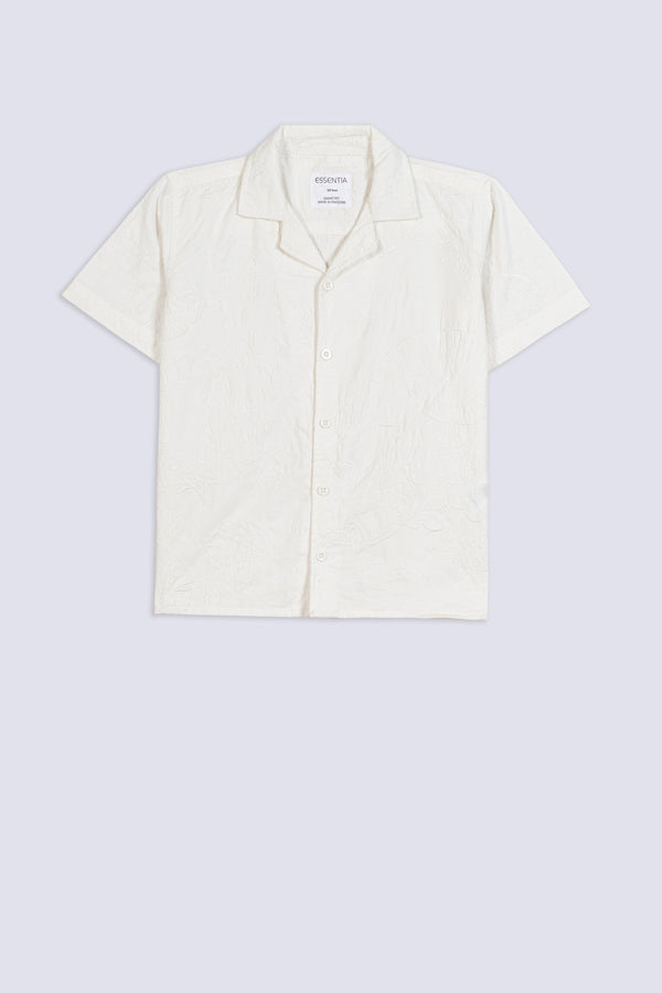 Boy's Embroidered Cuban Collar Shirt