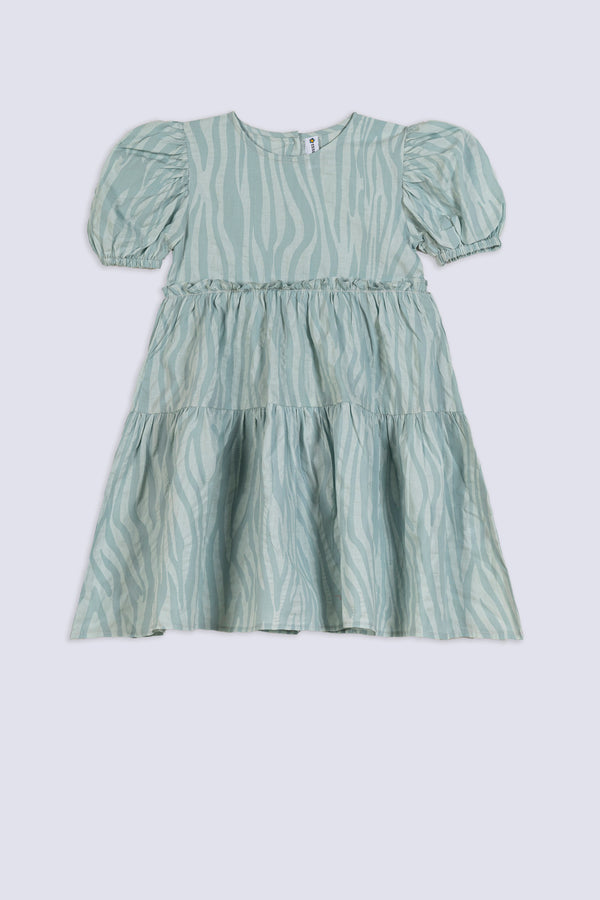 Girl's Wave Stripe Tiered Top