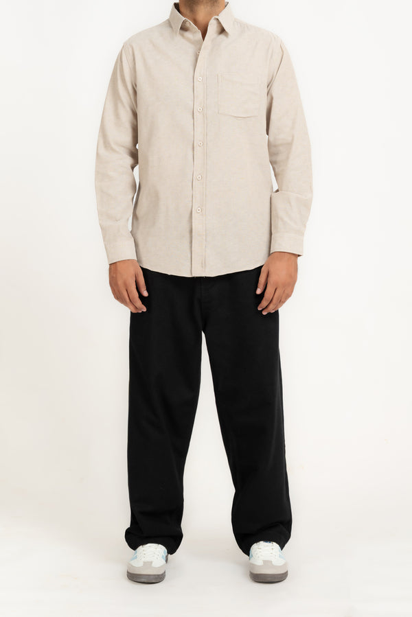 Men's Relaxed Linen Blend Casual Shirt