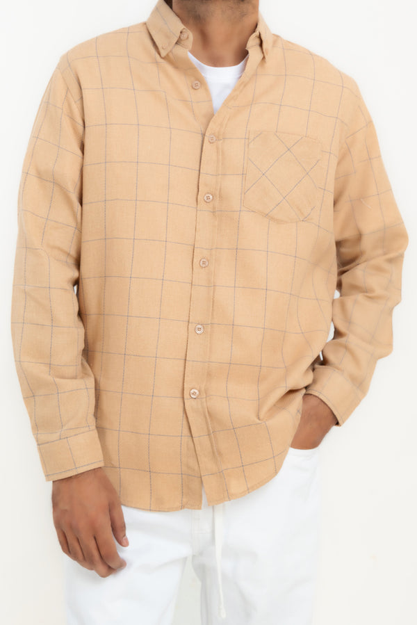 Men's Grid Check Casual Shirt