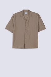 Subtle Grid Open Collar Men's Shirt