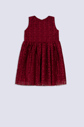 Rosette Lace Girl's Party Frock