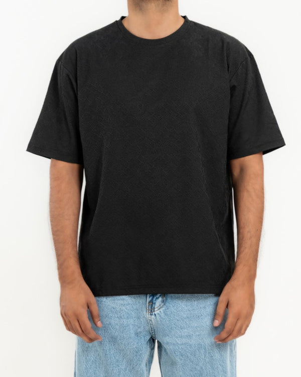 Men's Textured Monogram Oversized T-Shirt
