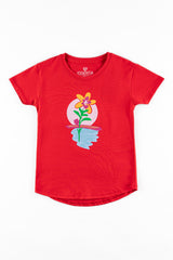 Flower Printed Girl's T-Shirt. Flower Printed Girl's T-Shirt.