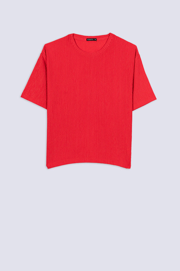 Ladies Ribbed Oversized T-Shirt