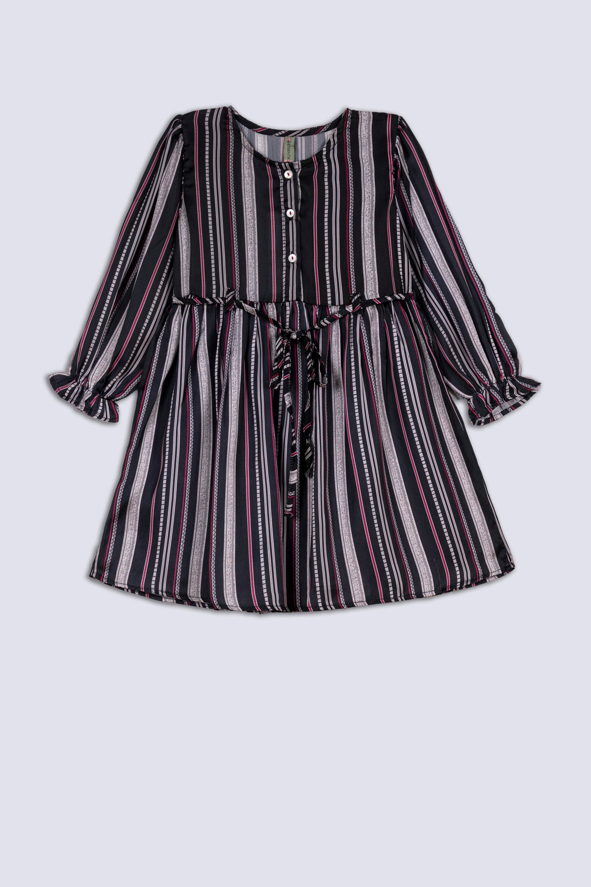 Black Striped Girl's Top