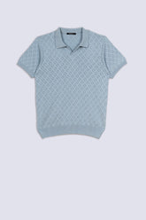 Diamond Weave Men's Knit Polo