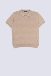 Perforated Men's Knit Polo