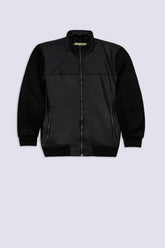 Hybrid Mesh-Panel Men's Leatherette Jacket
