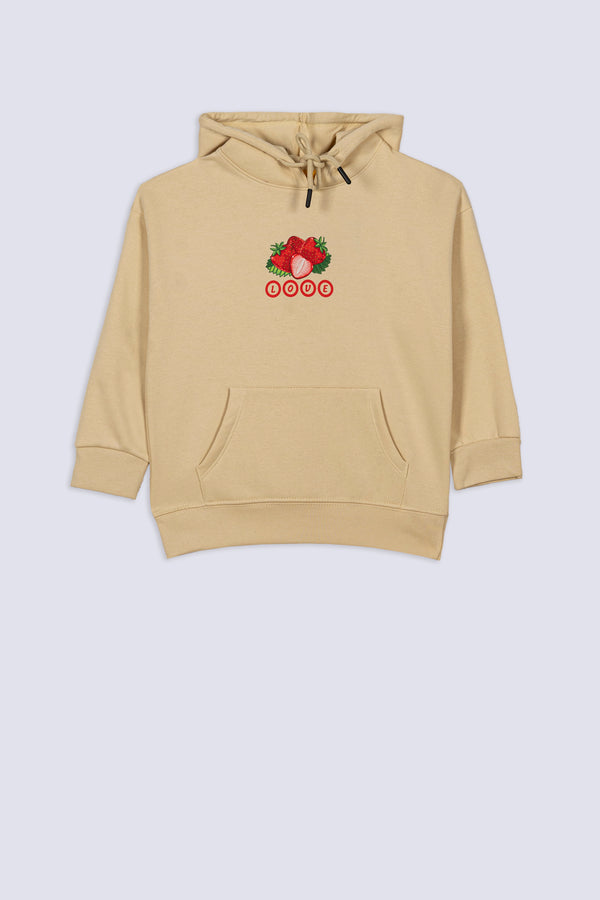 GIRL'S STRAWBERRY PRINT HOODIE