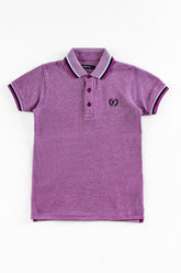 Wine Tipped Boy's Polo Shirt.