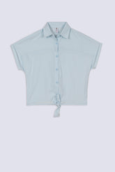 Blue Cloud Knot Girls' Top