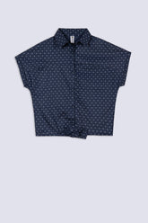 Girls' Navy Blue Knot Shirt