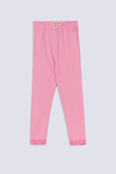 Lace Hem Girls' Legging