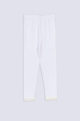 Lace Hem Girls' Legging