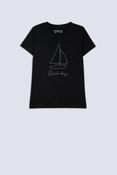 Girls' Black Beach Daze Tee