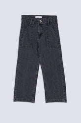 Girl's Scallop Pocket Denim Pant
