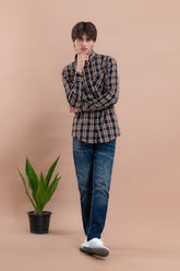Men's Plaid Checked Casual Shirt