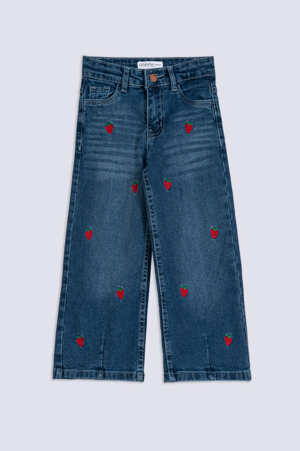 Girl's Strawberry Charm Denim