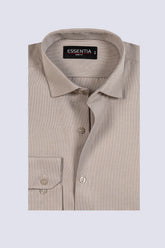 Men's Light Brown Dobby Formal Shirt