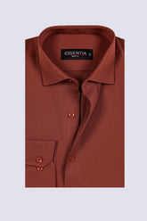 Men's Rust Dobby Formal Shirt