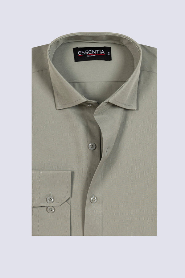 Men's Light Olive Dobby Formal Shirt