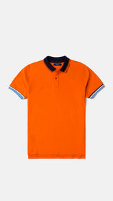Men's Orange Short Sleeve Polo Shirt