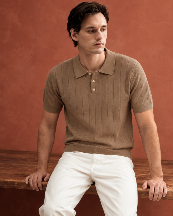 Men's Classic Knit Polo Shirt