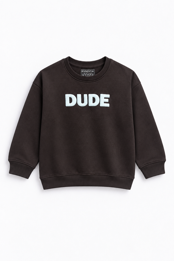 BOY'S DUDE SLOGAN SWEATSHIRT
