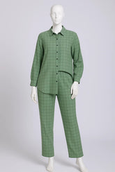 Green Checked Ladies Co-Ord Set