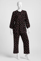 Black Floral Ladies Co-Ord Set