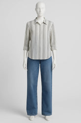 White Stripe Ladies Top