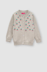 Girl's Cherry Print Sweater