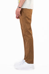 Men's Plain Brown Cotton Pant