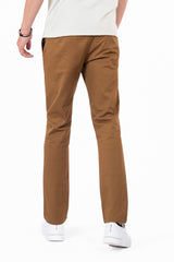 Men's Plain Brown Cotton Pant