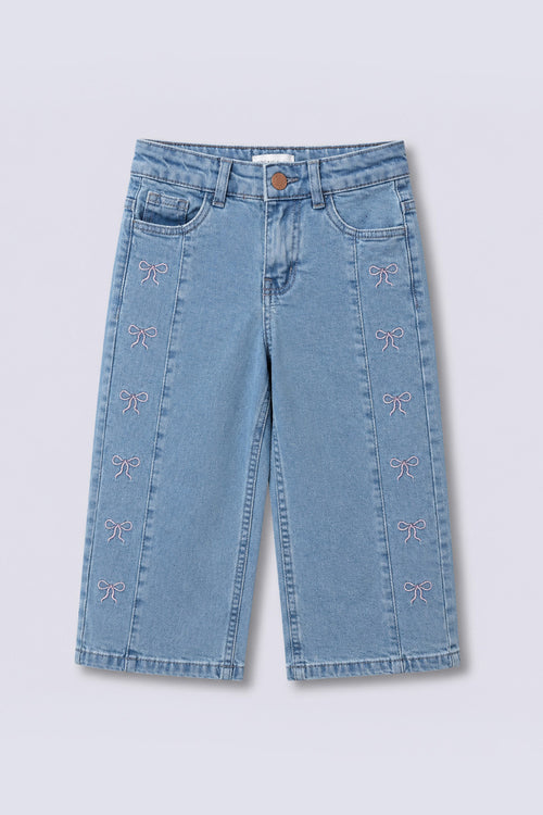 Girls' Side Bow Denim