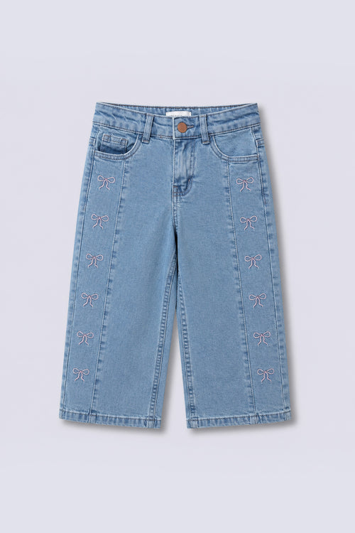Girls' Side Bow Denim